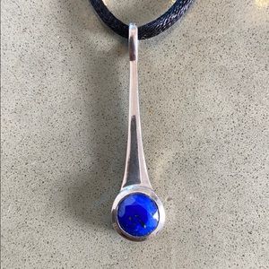 Lapis and Silver Pendant